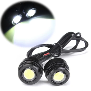 1 Pair 12V 3W 8000-8500K Bright LED Motorcycle Mirror Mount Light Daytime Running Fog Lamp