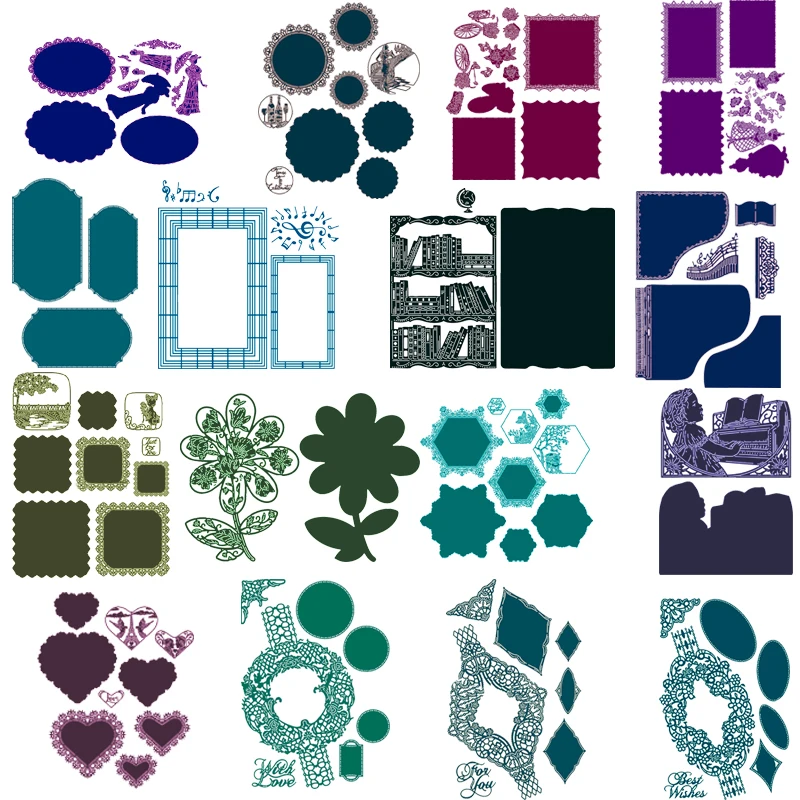 

Flower Kids Flower Lace Frame Edge Metal Cutting Dies Stencil Scrapbook Album Embossing For Gift Card Making Handcrafts Decor