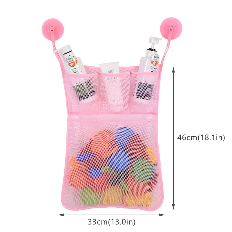 Детские игрушки для ванной, аккуратная сумка для хранения на присоске, детские игрушки для ванной, сетчатая сумка-Органайзер