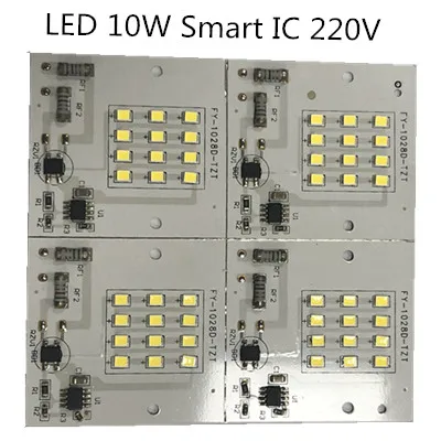 1 шт., 20 шт., 50 шт., SMD 10 Вт, 2835 светодиодный лампочка, PCB, с регулируемой яркостью, интегрированный Интеллектуальный IC драйвер, 6500 K, 10 Вт, 220 В, blubs, уличный прожектор, светильник