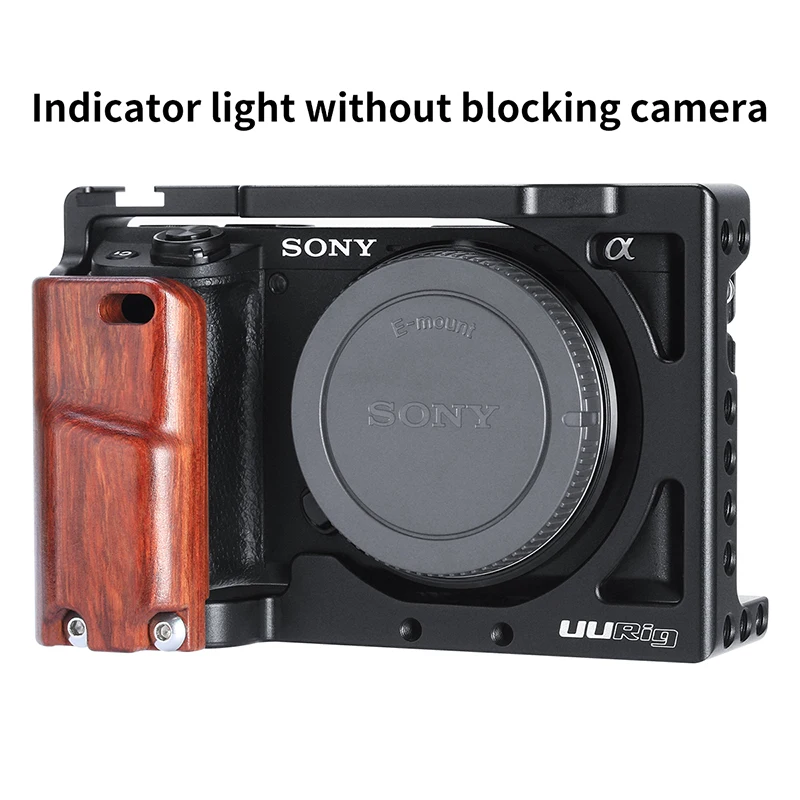 UURig R009 рукоятка с деревянной ручкой для Sony A6400 DSLR камеры Портативная установка