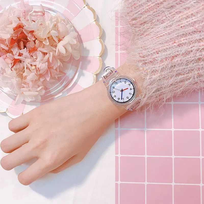 New Women Watch Tri-color Transparent Cute relogio feminino Small Fresh reloj mujer Refinement Compact Round ladies watch SW-14