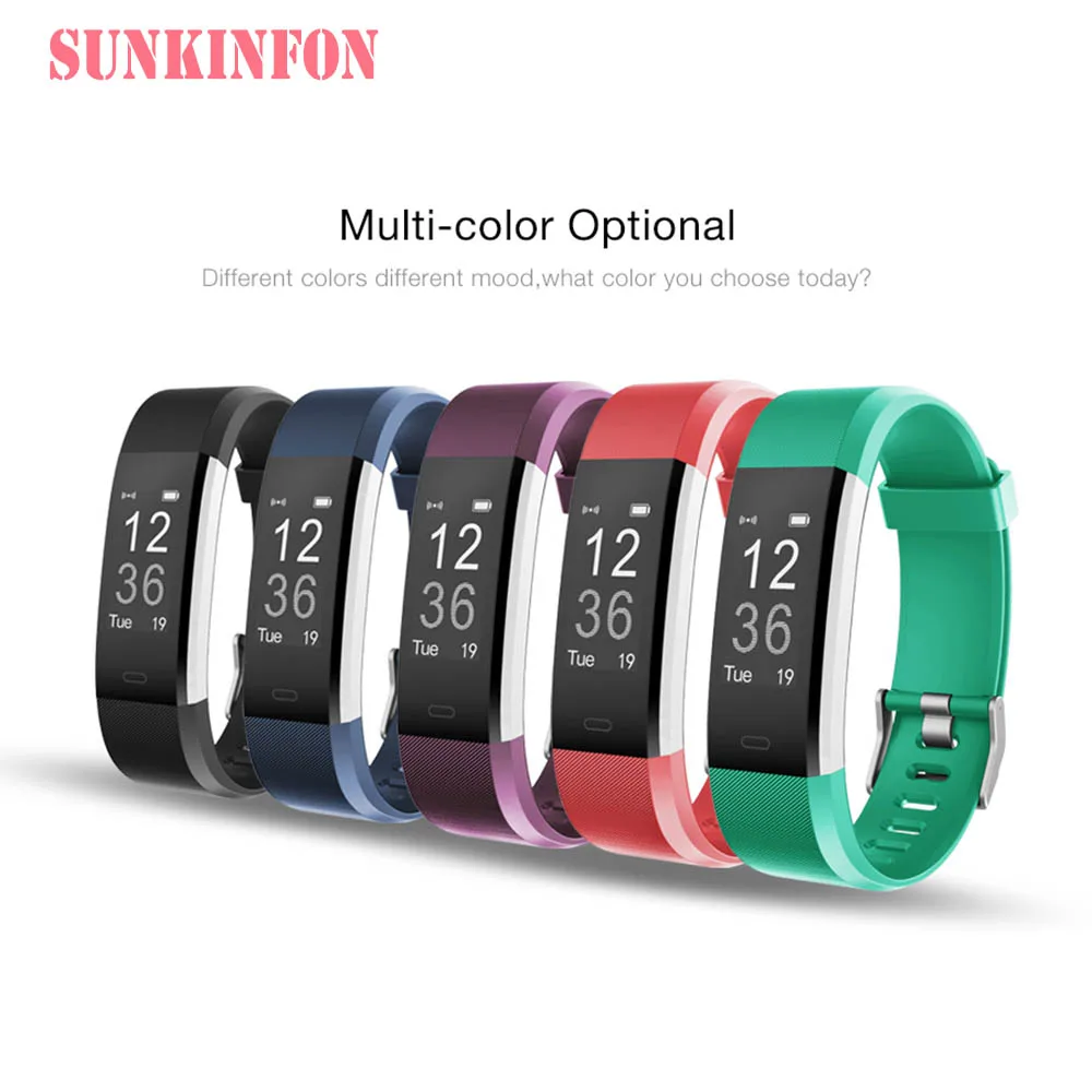 ID25 Bluetooth Смарт Браслет фитнес трекер сна Шагомер монитор сердечного ритма умный