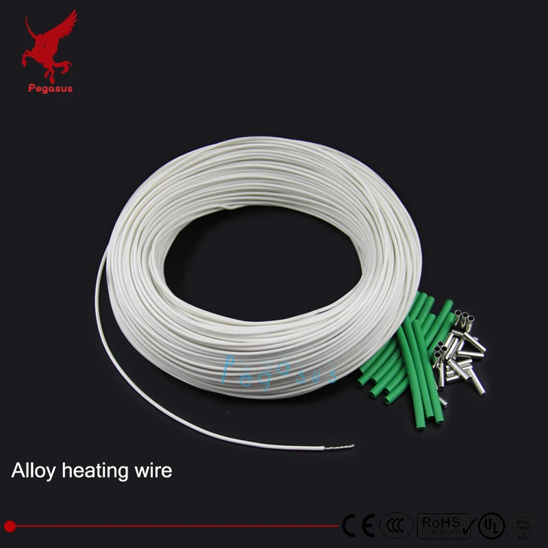 

20m High quality alloy heating wire 5-230volt 1-3000ohm Silicon rubber heating wire Heating cable heat preserving Antifreeze