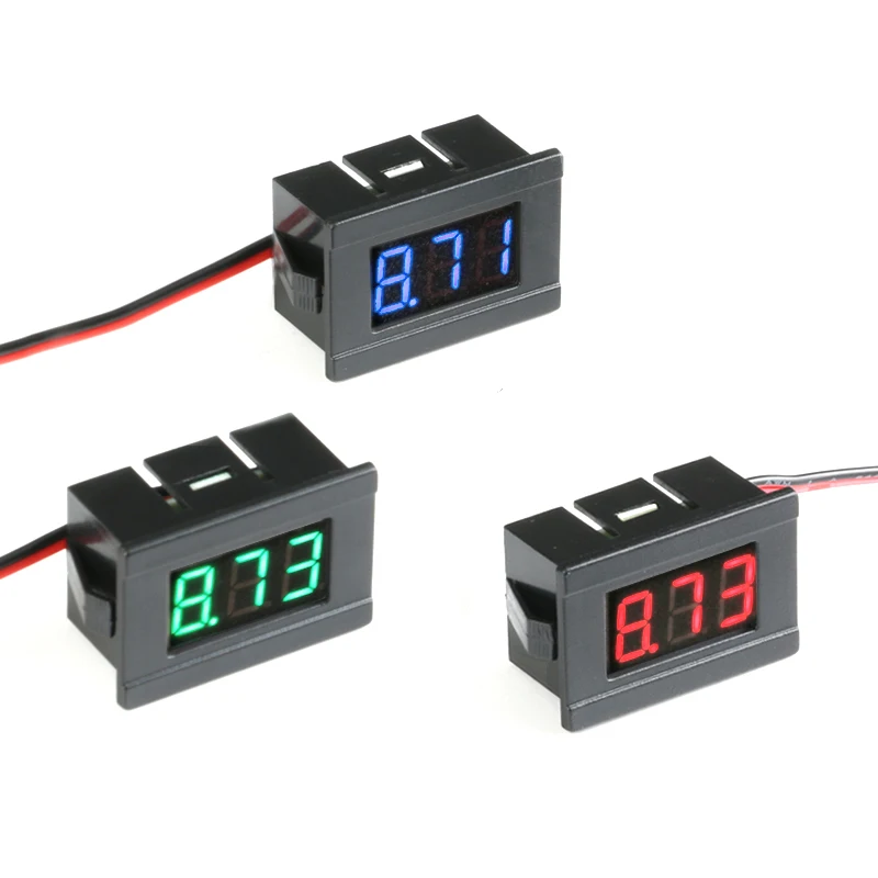 0,36 ''/0,56 дюймовый цифровой вольтметр постоянного тока 4,5 в до 30V 2-проводной Мини светодиодный Дисплей Напряжение измерительный прибор для тестирования автомобиля Мотоциклетные батареи автомобиля