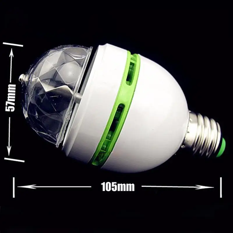 Мини E27 3W светодиодные сценические лампы RGB с автоматическим вращением проектор