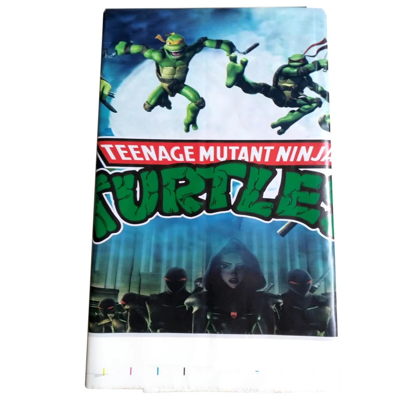 

1pc/lot Baby Shower Party Cute Ninja Turtles Happy Birthday Party Boys Favors Maps Tablecloth Plastic Tablecover Decora Supplies