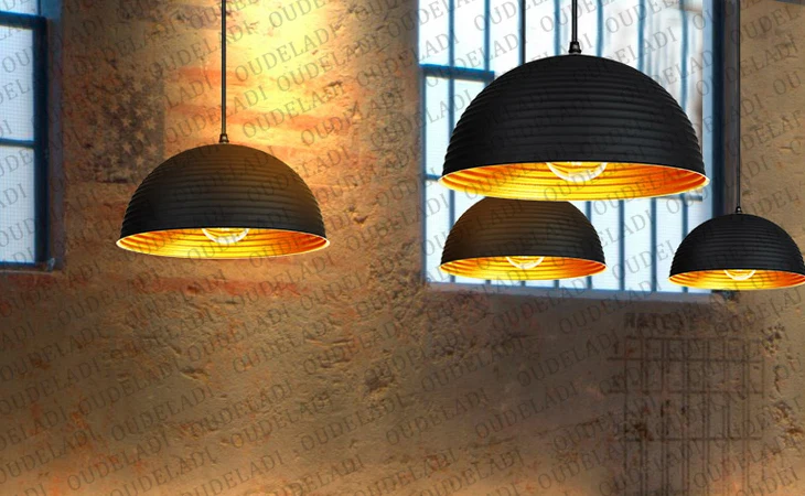Americano Retro Industrial Loft Luzes Pingente Lâmpada Café Restaurante Bar Antigo Pote Quarto Single-head Pendurar Lâmpadas 5 Luminária suspensa industrial retrô americana, lâmpada suspensa
