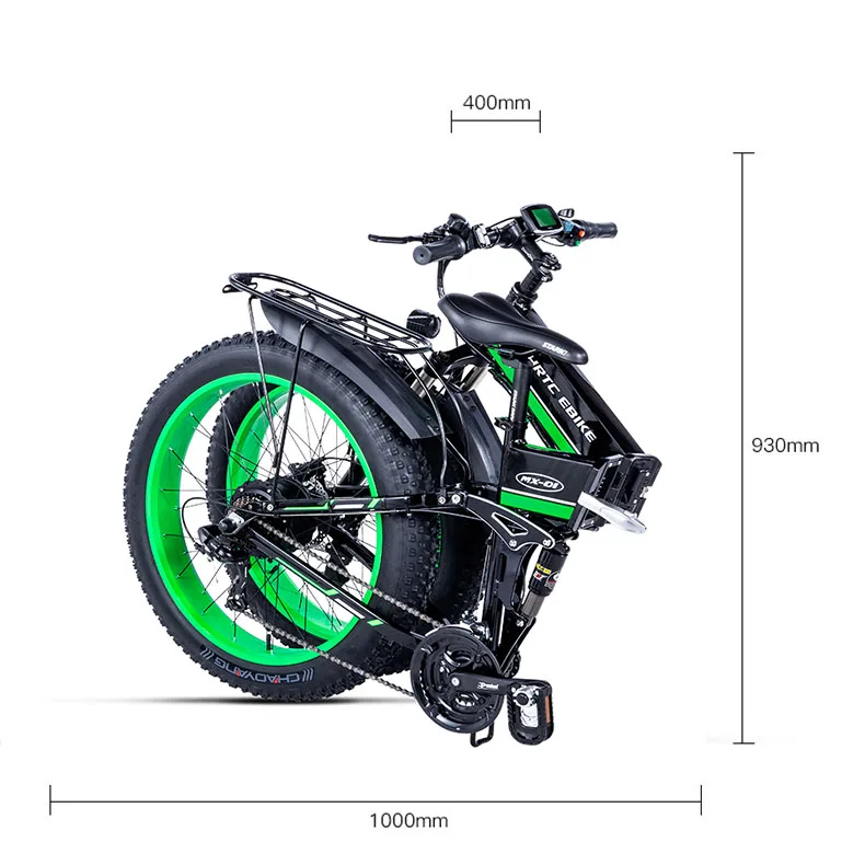 26 дюймов fat ebike мягкий хвост Электрический горный велосипед 48V750W высокоскоростной мотор складной электрический велосипед пляж снег Электрический велосипед