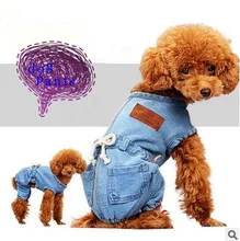 Casual Denim Cintura sola pieza Pantalones Ropa Para Perros de Perrito Ropa Para Perros Pequeños Pantalones A Cuadros Pantalones Cortos de Jean Pantalones de Mascotas