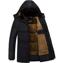 Men’s Long Winter Down Jackets Thicken Warm Coats Male High Quality Fashion Fur Collar Hooded Parkas Mens Windbreak Outwear M-3X
