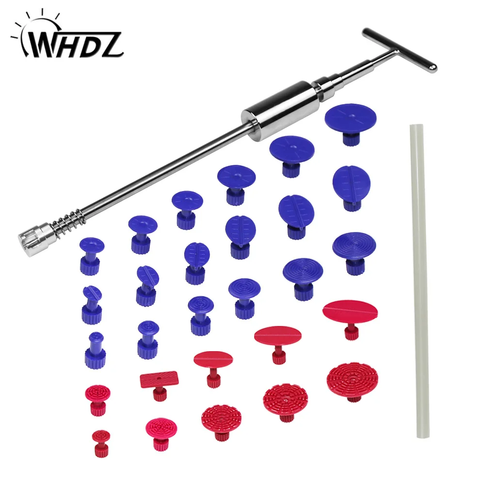 

PDR Tools Kit Ferramentas Dent Removal Paintless Dent Repair Tools Dent Puller Slide Hammer Metal Tabs Suction Cup Suckers PDR