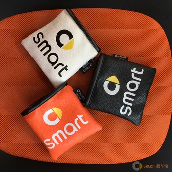 

PU Leather Car Outlet Air Vent Trash Box Car Storage Bag Mobile Phone Holder fir For smart 450 451 Smart 453 fortwo forfour