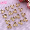 New 100pcs/lot Hollow Flower Findings Cone End Beads Cap Filigree DIY Jewelry Making ► Photo 2/6