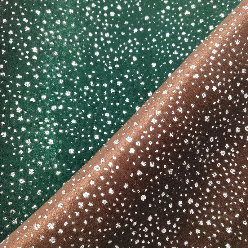 

1PC 21X29CM Color Changing Velvet with Silver, Stretch Velvet Fabric For Making Bows Accessories T66A (each to have crease)