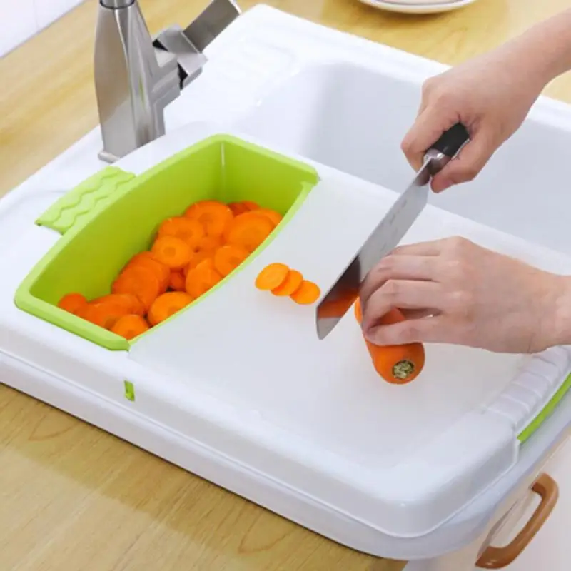 

Multi function Chopping Board Plastic Drain Kitchen Cutting Board Anti Corrosion Vegetable Chopping Tools Kitchen Accessories