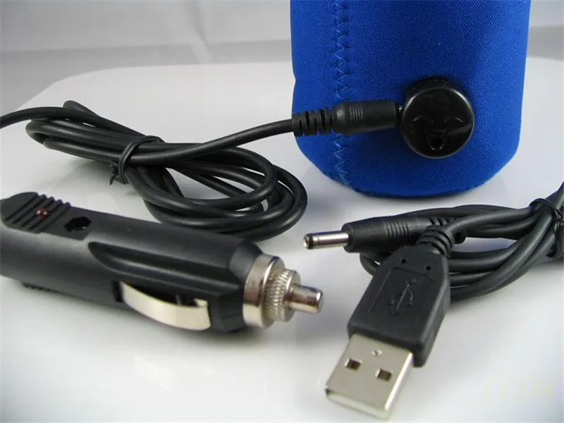 Aquecedor de Leite Aquecedor de Garrafa de Leite Térmico do Bebê Azul Água Carro Usb Mais Quente Bolsas Isolamento Alimentação Garrafa Aquecedor Viagem & Dc12v 7 High Quality Mamãe e Bebê