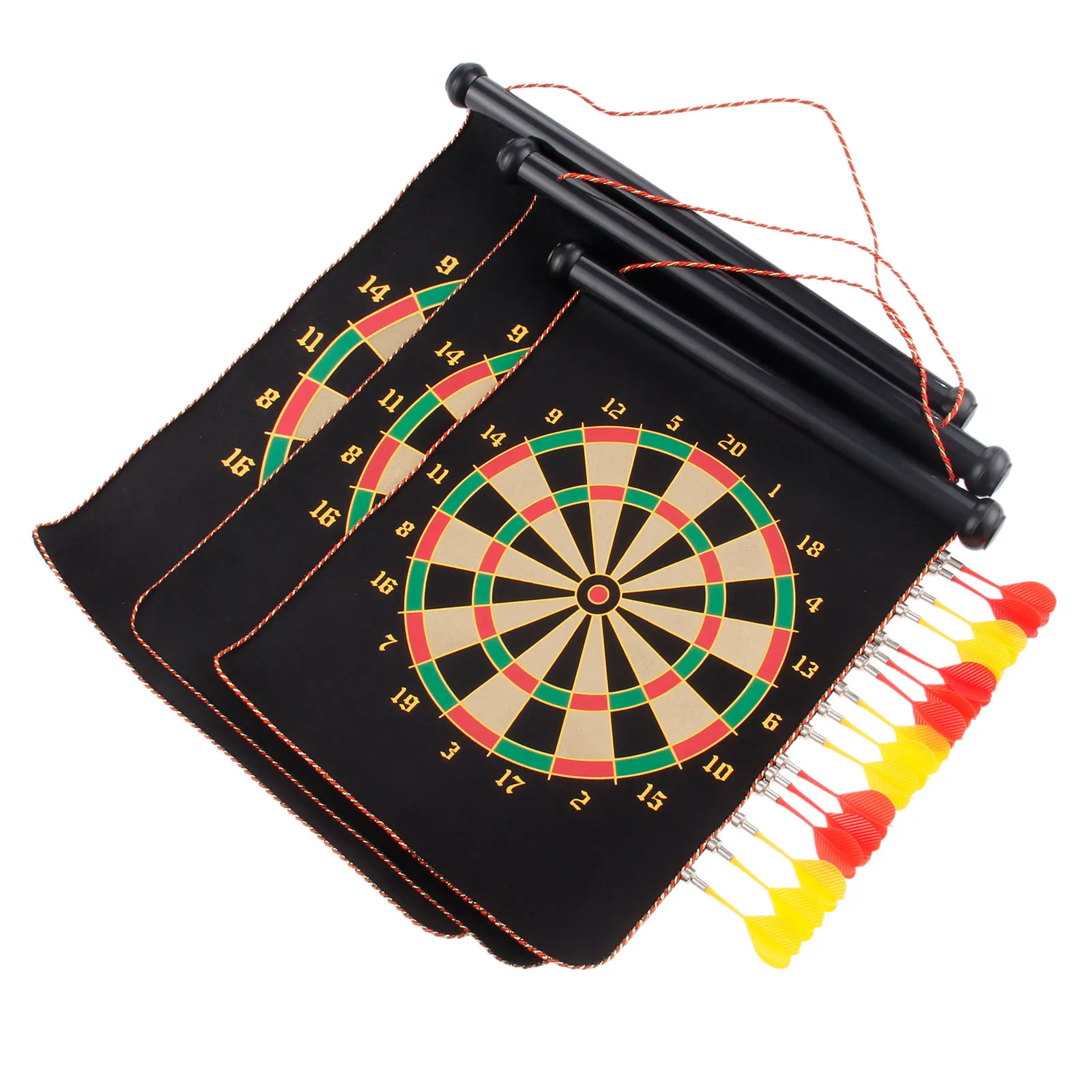 High Quality 12/15/17 Inch Dart Board Darts Suit Double sided Dart Plate of Safety