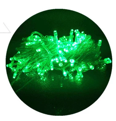 Светодиодный светильник-гирлянда 220 В, 10 м, 20 м, 30 м, 50 м, на День святого Валентина, Рождество, свадьбу, вечеринку, уличная декоративная подсветка, цепочка - Испускаемый цвет: green