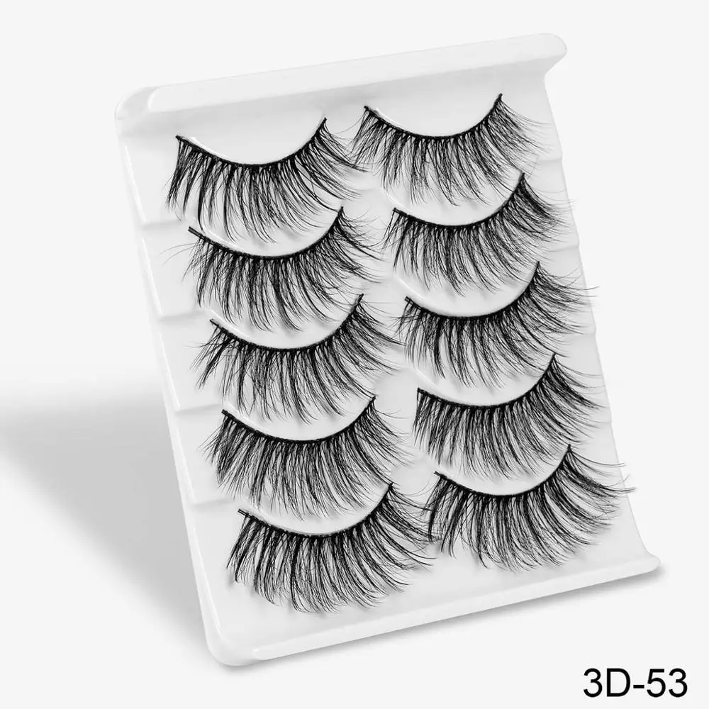 3D-53 SEXYSHEEP 5/20 пар 3D норковые накладные ресницы натуральные длинные накладные ресницы Объемные Накладные ресницы Макияж Наращивание ресниц - Цвет: 3D-53