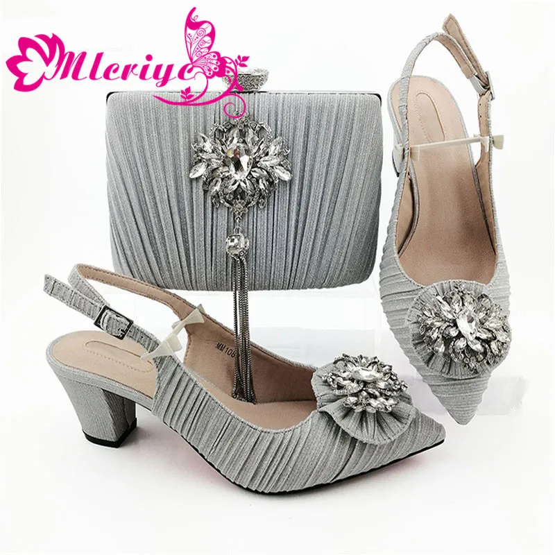 

Matching Shoes and Bag Set In Heels Nigerian Women Party Pumps Designer Shoes Women Luxury 2019 Shoe and Bag Italian Design Set