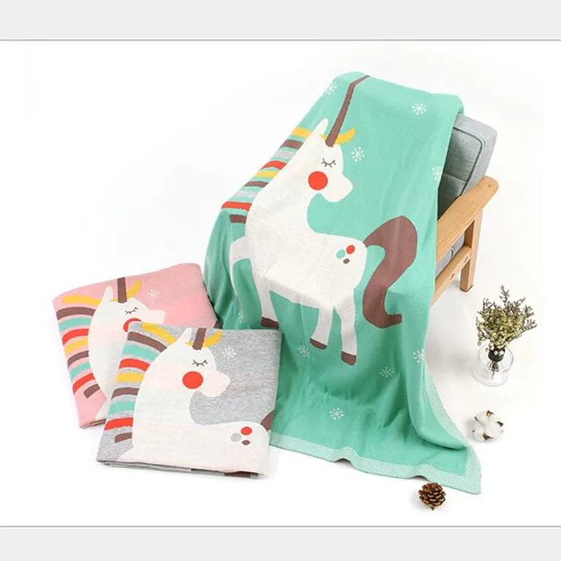 

Knitted Baby Blanket Toddler Baby Swaddle Warp Newborn Cartoon Blankets Super Soft Crib Stroller Bedding Throw Blanket