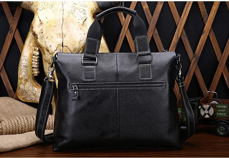 Сумки на плечо из натуральной воловьей кожи, европейская популярная мужская деловая сумка-мессенджер, портативный портфель для ноутбука, большая сумка 14 дюймов