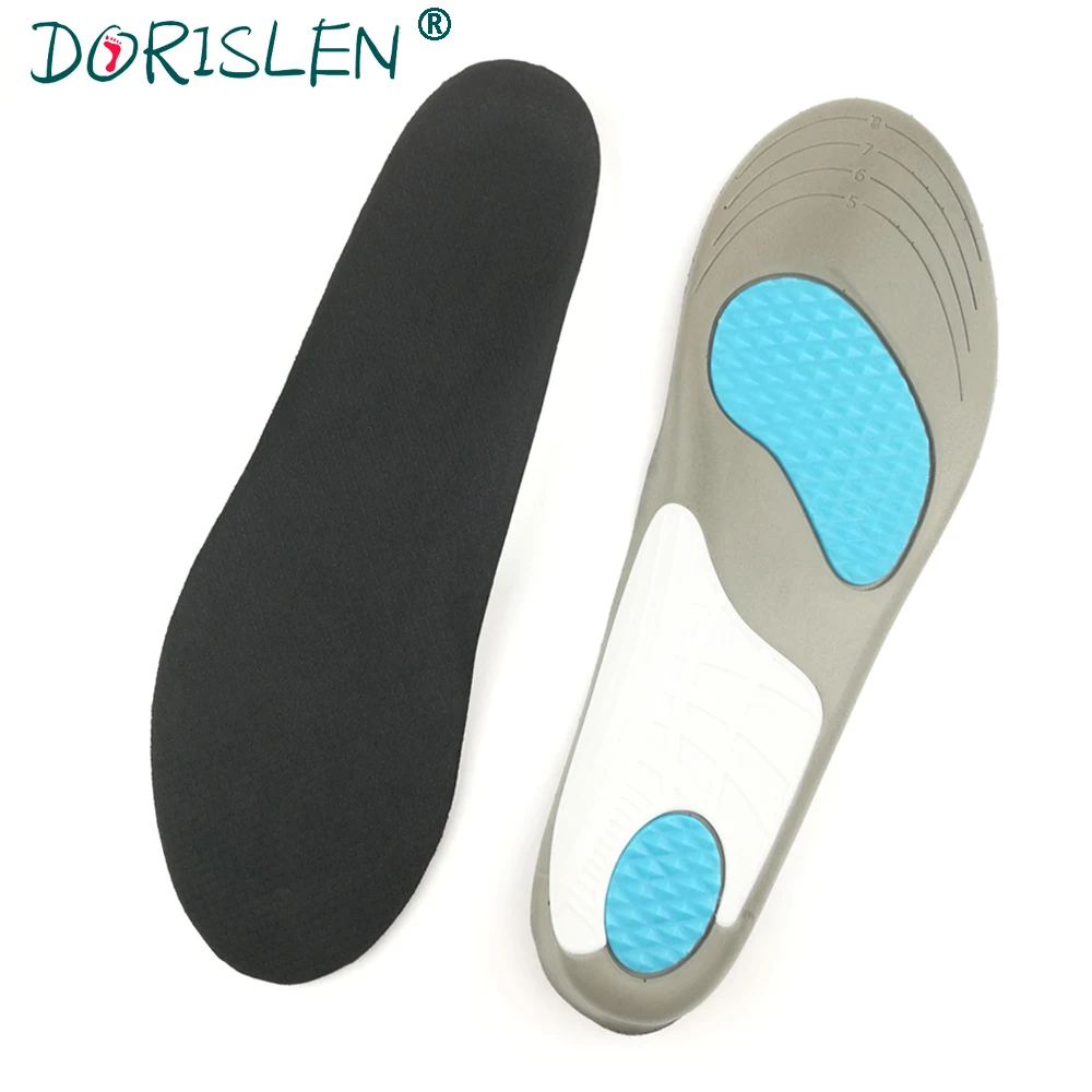 DORISLEN Shock Absorption PU Sports Insoles For Sore Feet Relief