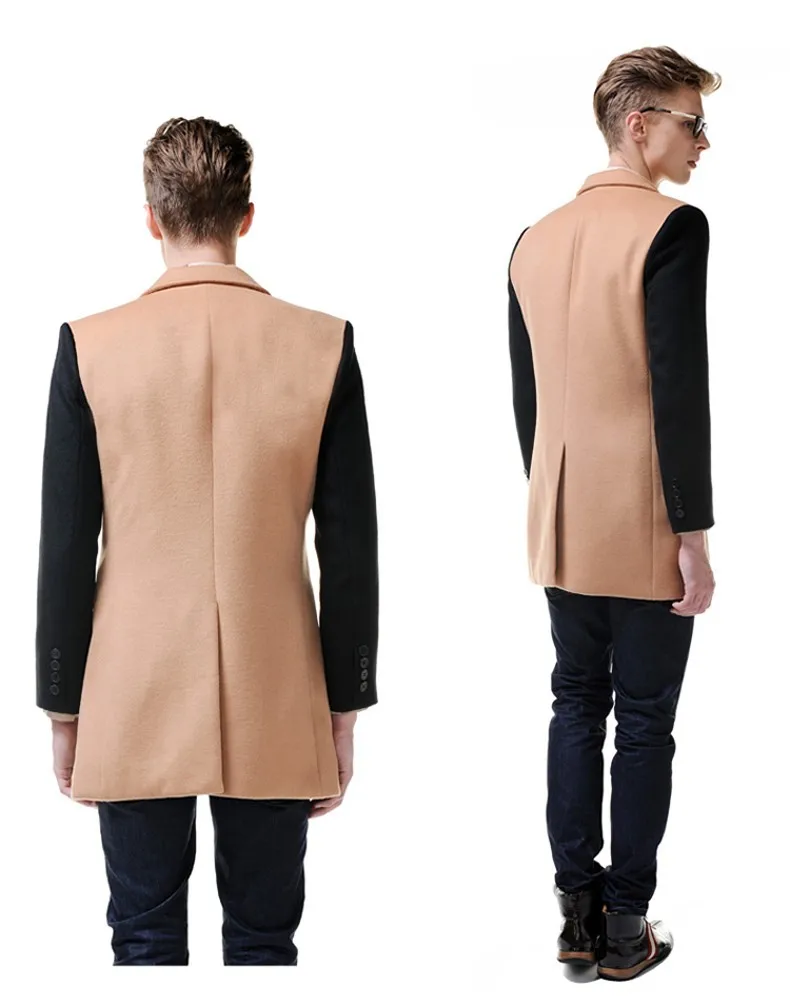 Ursmsrt новинка мужская шерстяное пальто длинный участок мужской британский стиль пальто куртка
