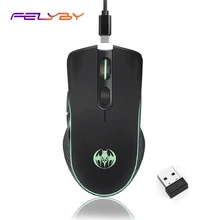 FELYBY игровая беспроводная мышь 1600 dpi 6 кнопок светящаяся классная мышь для компьютера и ноутбука G06