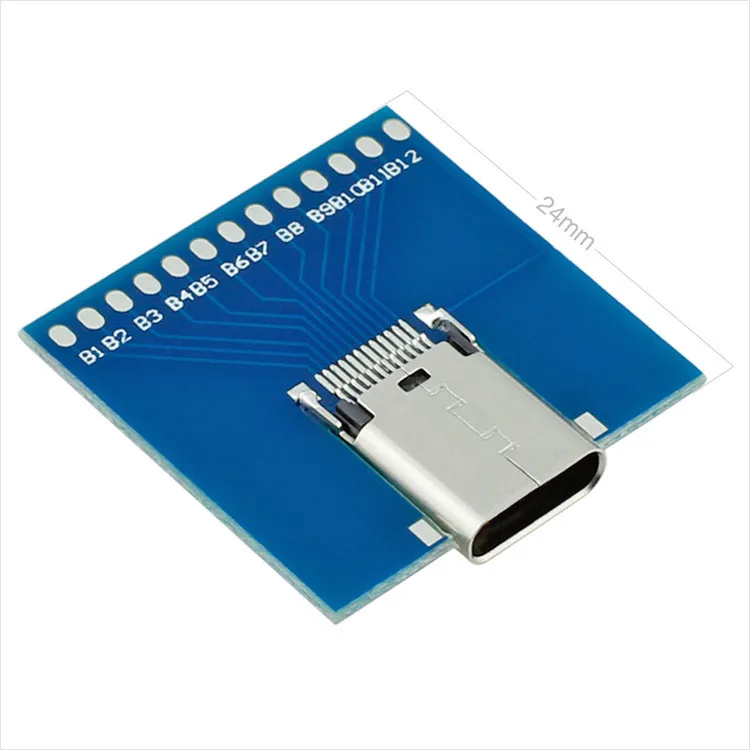 DIY 24pin USB 3 1 Тип C гнездо разъема SMT с ПК совета |