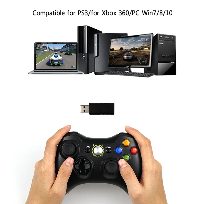 3 in 1 Bluetooth Wireless Controller For Sony PS3 For Xbox 360 Console 2.4GHz Game Joystick PC