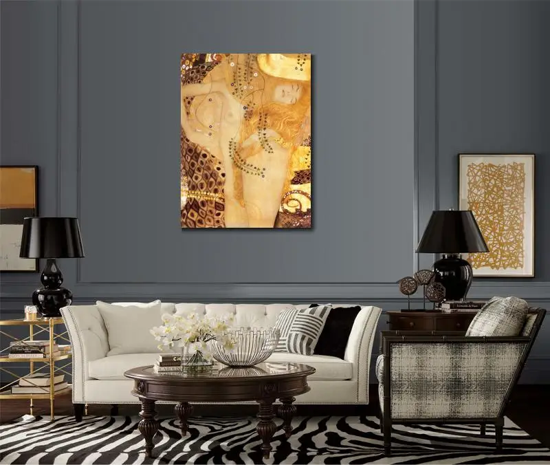 Hohe Qualitat Gustav Klimt Malerei Nude Meer Schlange Frau Portrat Kunst Reproduktion Auf Leinwand Fur Verkauf Hand Bemalt Wohnkultur Painting Nude Klimt Paintingsgustav Klimt Painting Aliexpress
