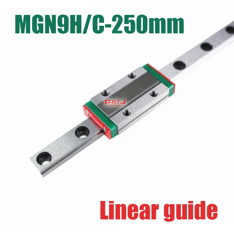 

3D part MR9 9mm linear rail guide MGN9 length 250mm with mini MGN9H / C linear block carriage miniature linear motion guide way