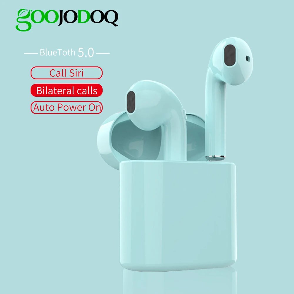 

GOOJODOQ 5.0 Wireless Earphones I20 TWS Bluetooth Headset Portable Stereo Bluetooth Wireless Earphone With mic HiFi Bluetooth