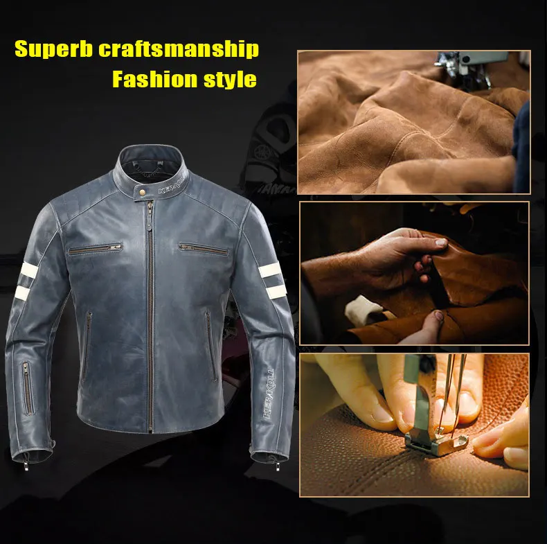 KERAKOLL гоночная куртка из натуральной кожи, куртка для мотокросса, зимняя водонепроницаемая теплая куртка из воловьей кожи, съемная подкладка, защита CE