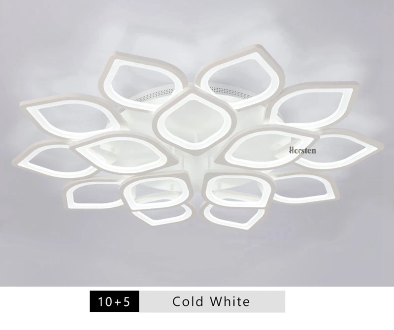 Modern White Flower High Power LED Ceiling Chandelier For Living Room Bedroom Acrylic Iron LED Chandelier Lamp 110-240V (10)