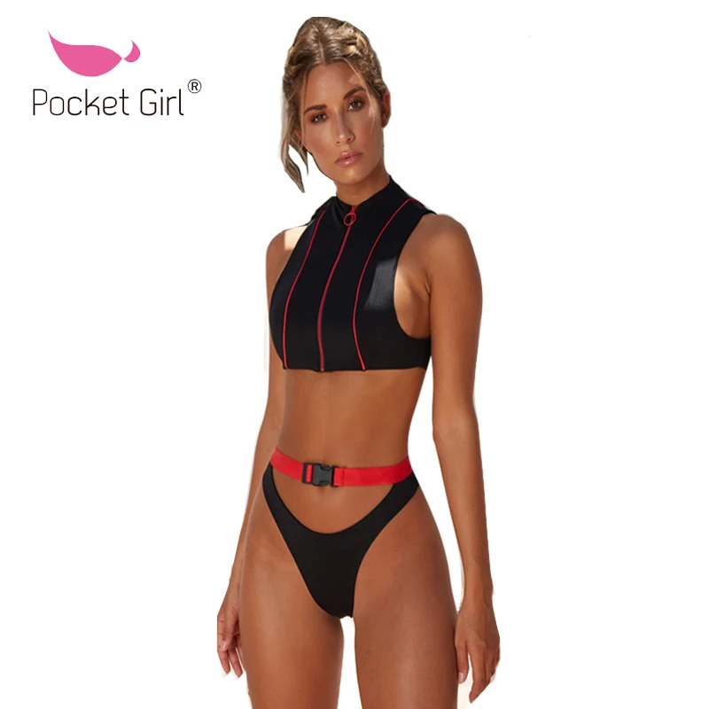 Pocket Girl 2019 Swimwear Bathing Suit Swimsuit Zip Bathing Suit Brazilian Biquini Thong Bottom Swimming Suit for Women Bikini Pocket Girl 2019 Swimwear Bathing Suit Swimsuit Zip Bathing Suit Brazilian Biquini Thong Bottom Swimming Suit for Women Bikini