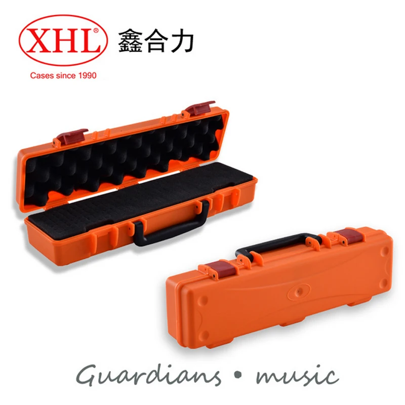 

high quality plastic tool case toolbox flute instrument protection box tool case with pre-cut foam lining shipping free