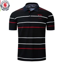 Fredd Marshall, Мужская рубашка поло, мужская деловая Повседневная полосатая рубашка поло, хлопок, вышивка, поло, Homme, брендовая одежда 043
