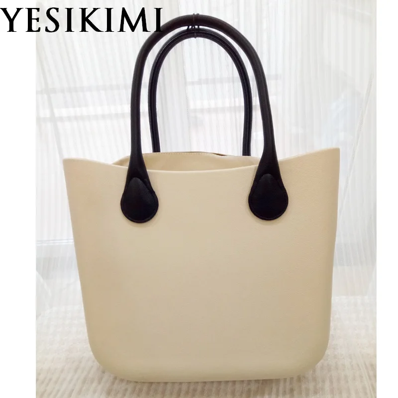 Beige Silicone Bag Women Bucket bags O Casual Tote Summer Beach Purses 42CM Classic obag Silica Handbag Design Bolsas Beige Silicone Bag Women Bucket bags O Casual Tote Summer Beach Purses 42CM Classic obag Silica Handbag Design Bolsas
