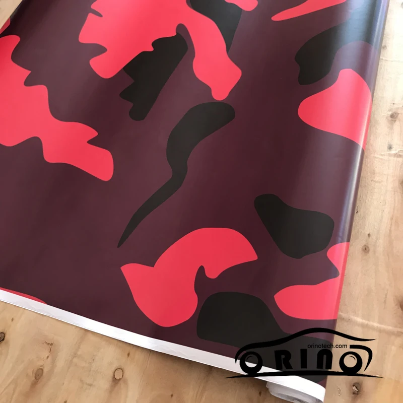 Black Red Camo Vinyl Film-5