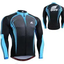 Для Мужчин's MTB дорожный велосипед Джерси 5601/с длинным рукавом полный молнии Велоспорт Джерси полиэстер Графика быстросохнущая открытый Велосипедный Спорт Цикл шестерни