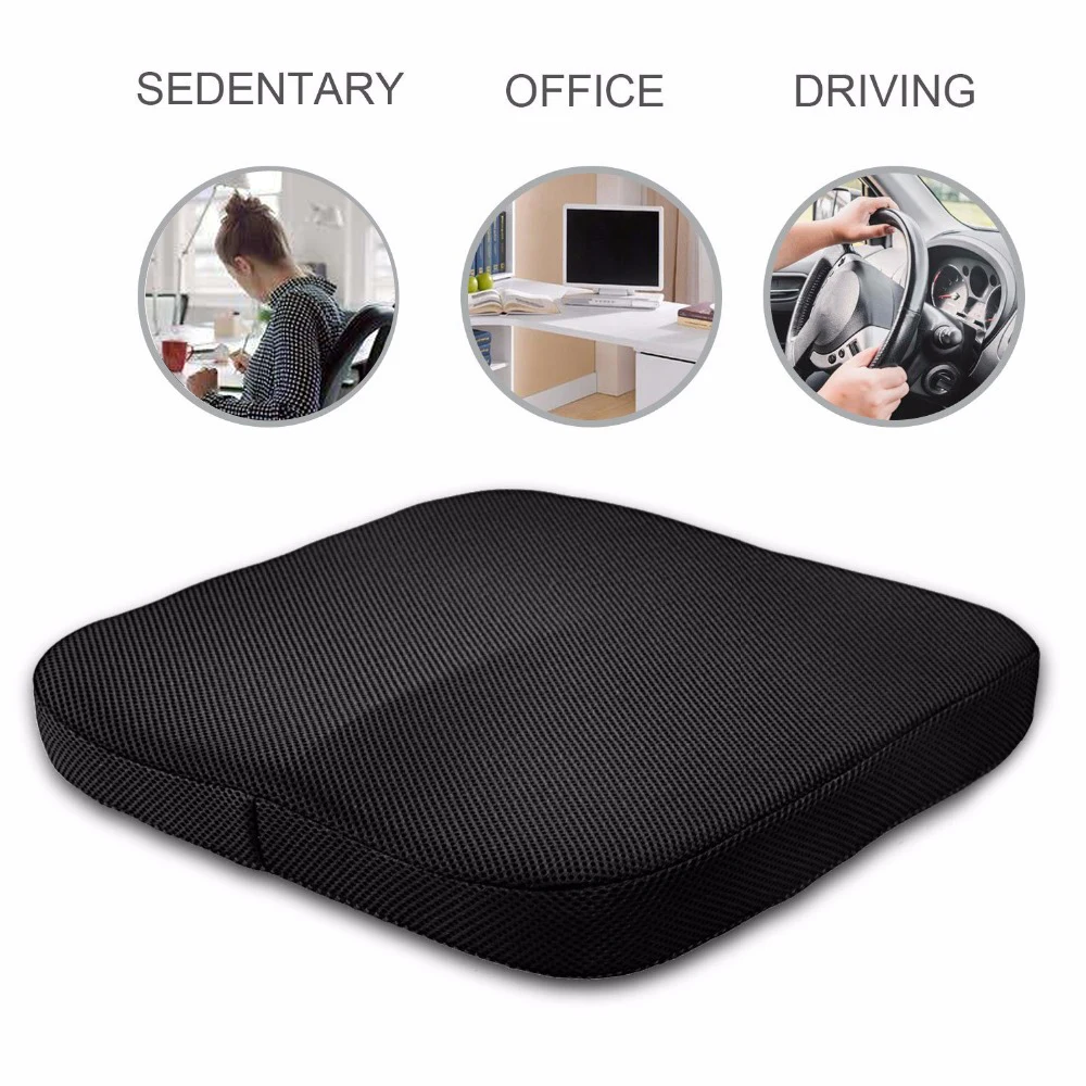 Comfort Office Chair Car Seat Cushion Non-Slip Orthopedic Memory Foam Coccyx Cushion for Tailbone Sciatica back Pain relief