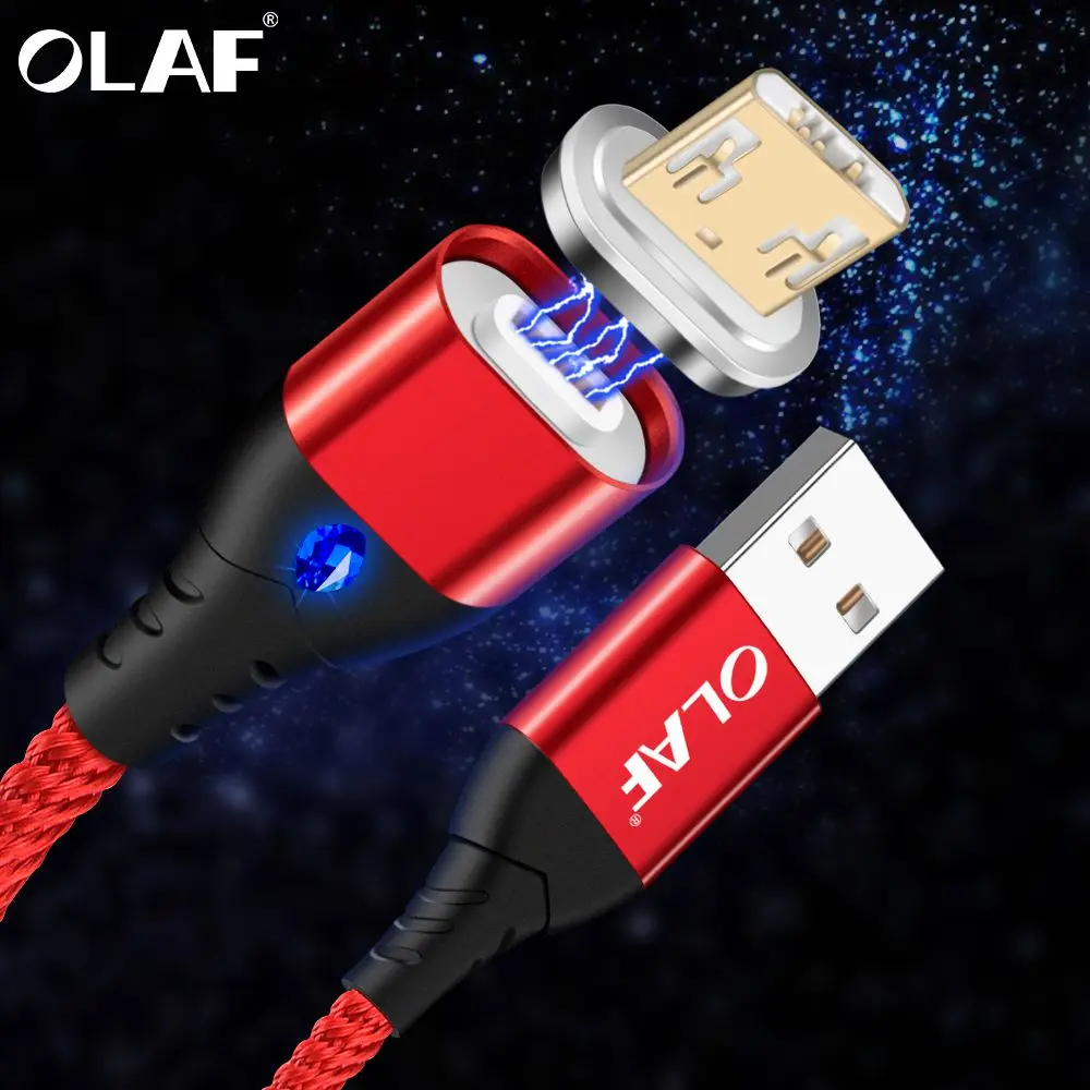 OLAF Магнитный Micro USB кабель Быстрая зарядка магнит зарядное устройство адаптер для