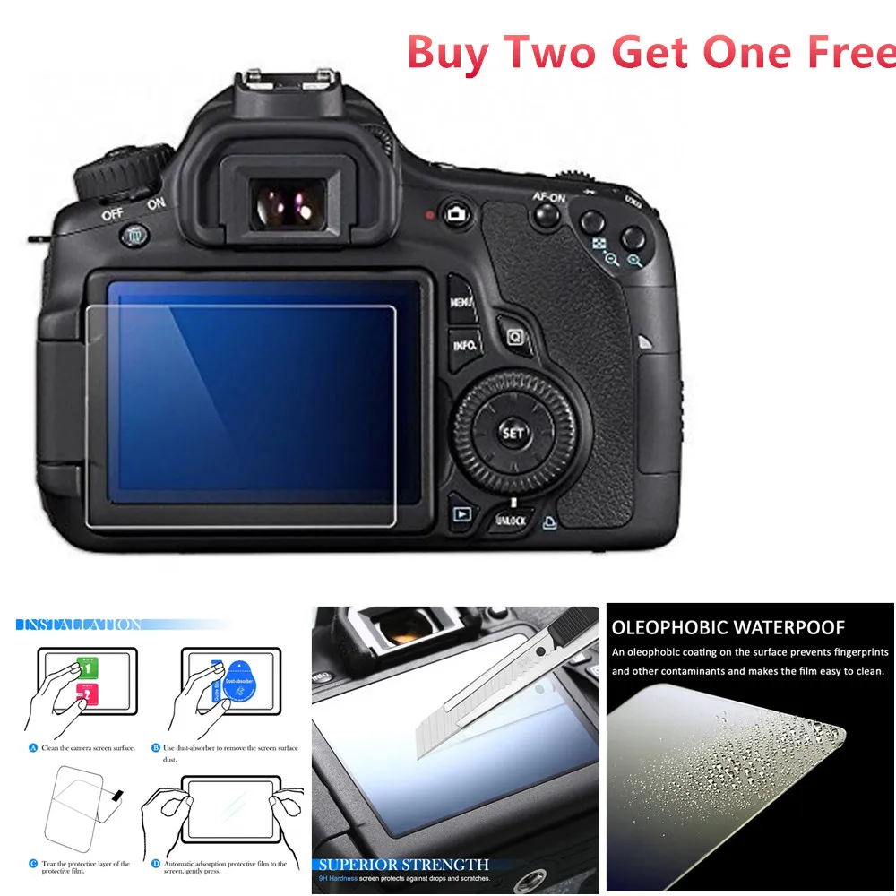 

9H Tempered Glass LCD Screen Protector for Olympus OMD OM-D EM10 E-M10 Mark II III / EM1 EM5 EM10 E-M1 E-M5 E-M10 / E-PL9 E-PL8