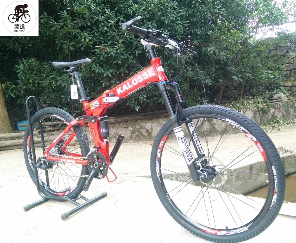 Cheap Kalosse Bike AVT   30 speed  26 inch air fork Hydraulic brakes  mountain bike  folding mountain bicycle 0
