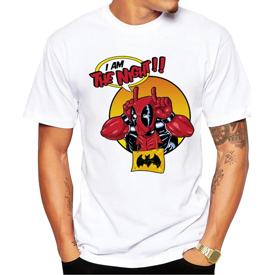Новинка, Мужская футболка с американским комиксом, крутой Дэдпул, модная футболка с принтом Мерк и Квинн, футболки в стиле панк, уличные топы, футболки - Цвет: 1324