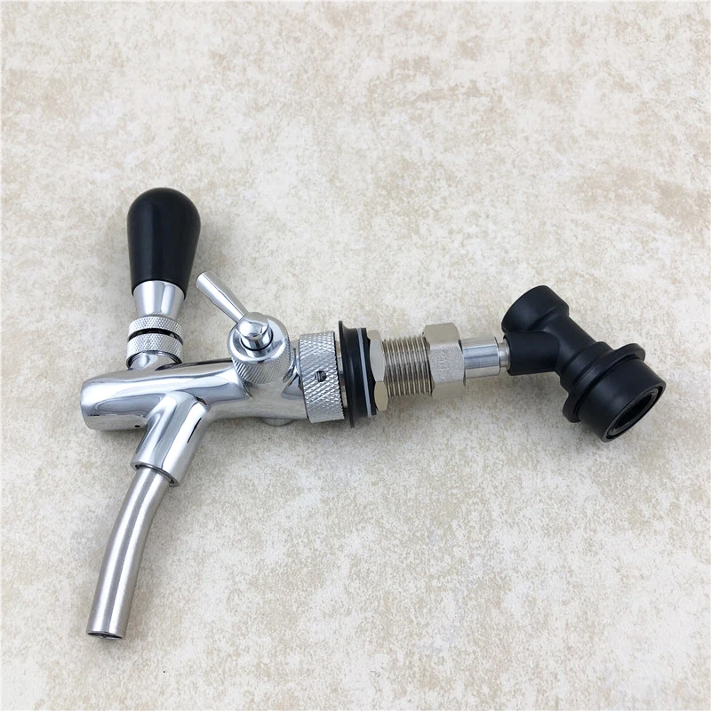 

Draft Beer Tap Faucet,Adjustable Faucet With Chrome Plating, Beer Homebrewing Tap With Thread Liquid Ball Lock