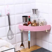 Plastic Wall-Mounted Bathroom Cosmetic Shampoo Storage Rack Bath Organizer Corner Shelf Storage Washing Holder Racks For Kitchen